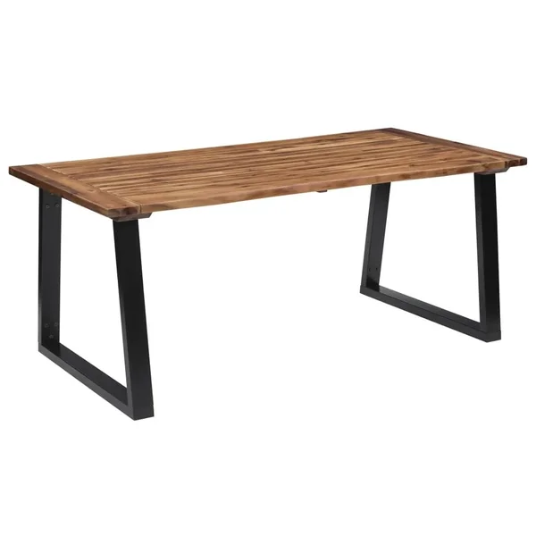 vidaXL Dining Table Solid Acacia Wood 70.9x22x35.4x22