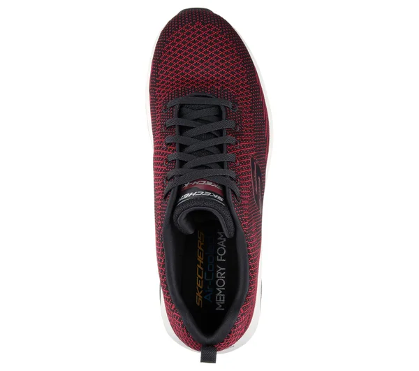 Skechers Men's Skech-Air Varsity Sneakers - Black/Red, 14.0