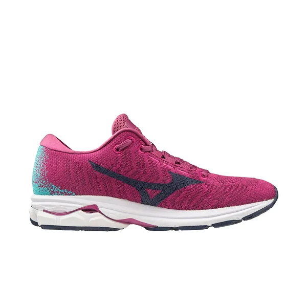 Women's Mizuno Wave Rider Waveknit 3, 11.5, Boysenberry/Medieval Blue