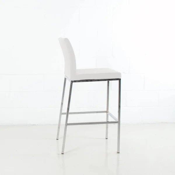Elite Living Kahlo Leatherette & Stainless Steel Bar Stool (26-inch/ 30-inch) - Charcoal - Counter Height