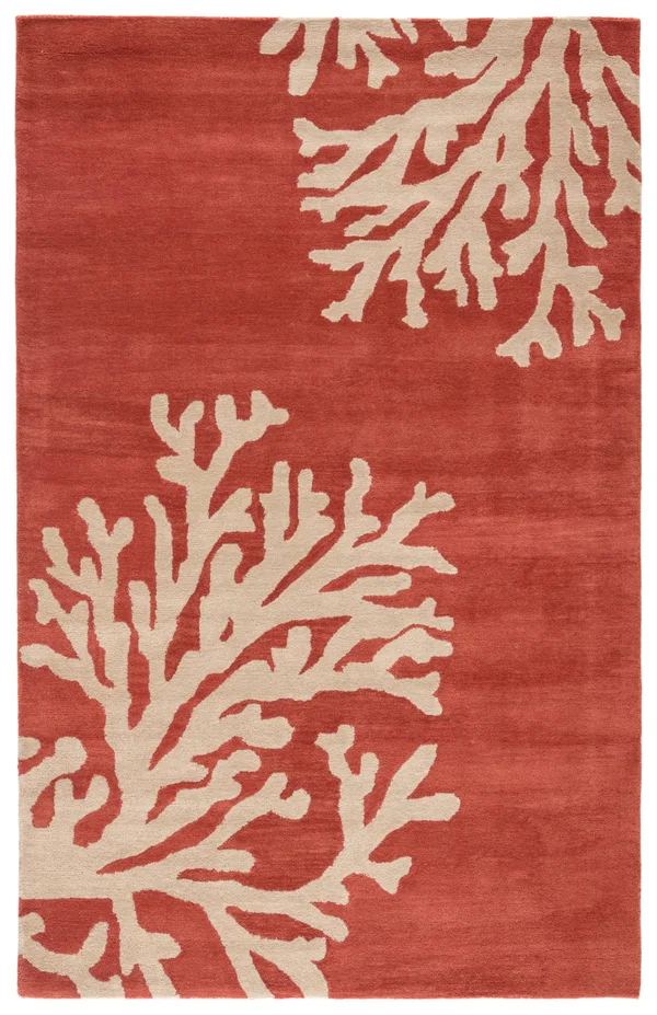 Jaipur Coastal Seaside Bough COS02 Coral Area Rug - 3&6x22x5&6x22