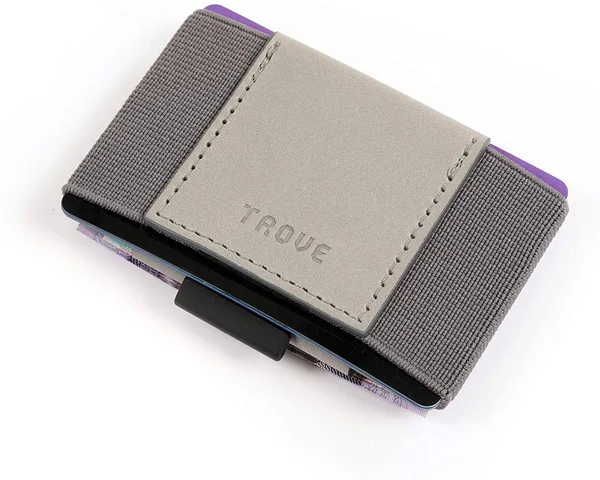 Trove Swift: Grey Slim Minimalist Leather Wallet and Card-Case