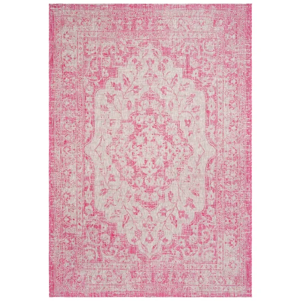 Safavieh Courtyard Jacque Indoor/ Outdoor Rug - 4& x 5&7x22 - Grey/Blue
