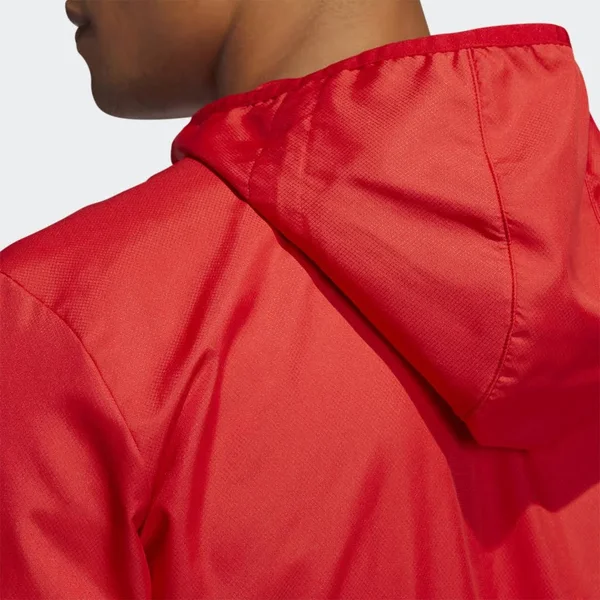 Adidas Own The Run Hooded Wind Jacket Red S - Mens Running Jackets