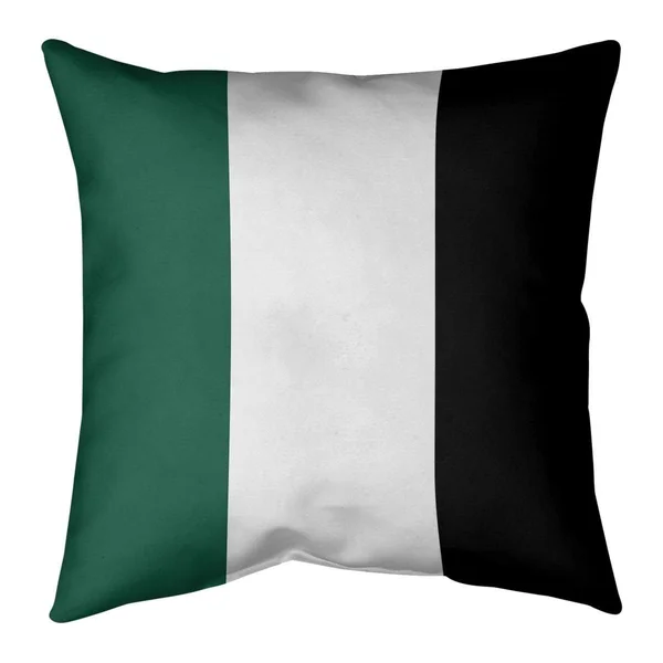 New York New York Fly Football Stripes Pillow-Cotton Twill - 14 x 14 - Square - Zipper Closure - Medium - Removable Cover - Acce