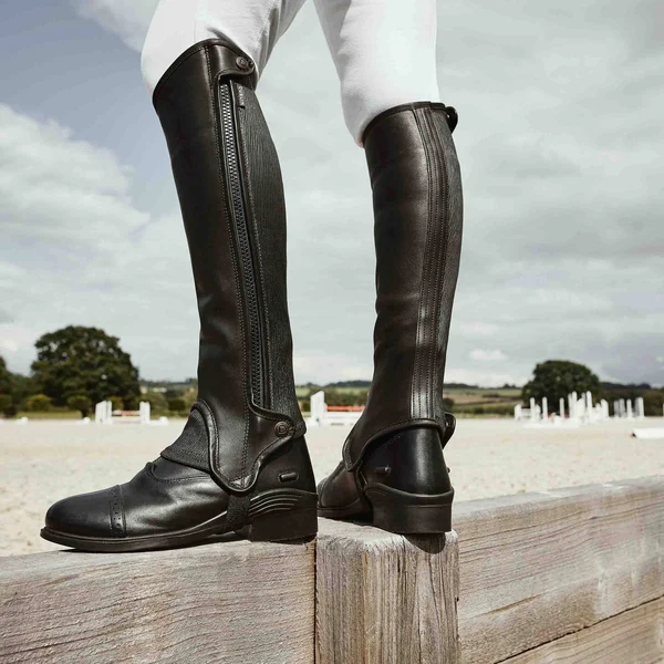 Dublin Evolution Side Zip Half Chaps - Black