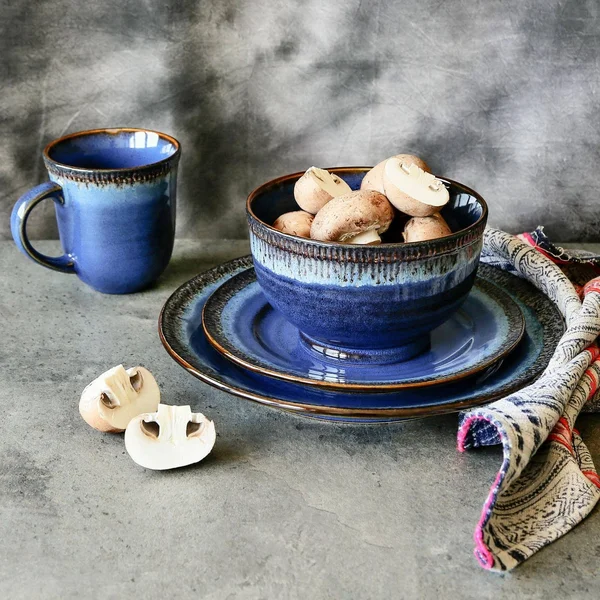 Better Homes & Gardens Painted Canyon 16 Piece Dinnerware Set - Blue