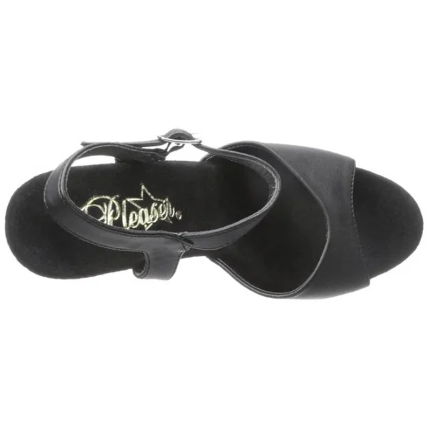 Pleaser FLAMINGO-809, 8x22 Ankle Strap Sandal - Black Matte 12