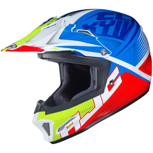 HJC CL-XY 2 Youth Helmet - Ellusion - Red/White/Blue/Hi-Viz Yellow - Size X-Large