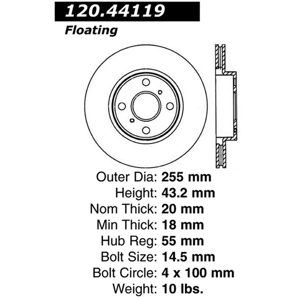 StopTech - Sport Brake Rotor 126.44119SL