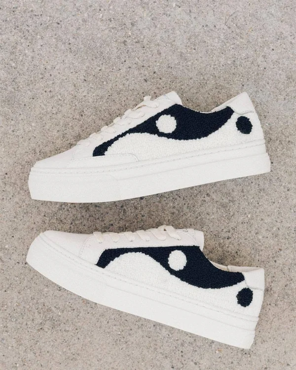 Yin Yang Platform Sneaker Coral - White, 11