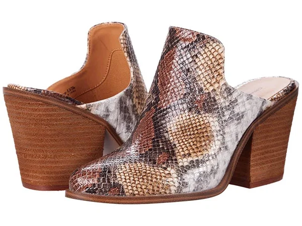 Chinese Laundry Springfield Mule Yellow/Dark Brown Python, M, 9.5
