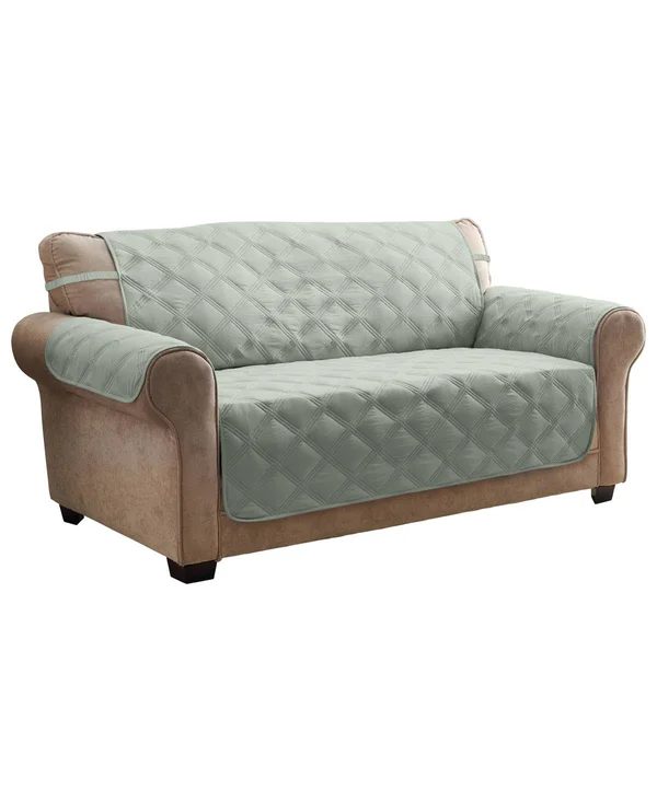 Innovative Textile Solutions 1-Piece Hampton Diamond Secure Fit Sofa Furniture COVER, Celadon