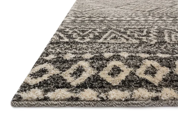 Loloi Emory EB-08 9&2x22 x 12&7x22 Graphite - Ivory Rug