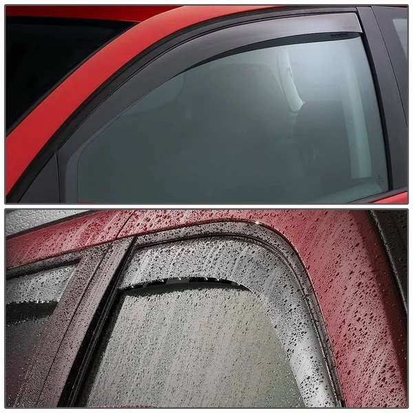 DNA Motoring WVS-081 for 04-14 Nissan Titan Crew Cab 4pcs Window Vent Visor Deflector Rain Guard (Dark Smoke) 05 06 07 08 09 10