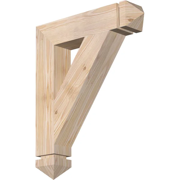 Ekena Millwork BKT04X18X22TRA03SDF 3 1/2x22W x 18x22D x 22x22H Traditional Arts & Crafts Smooth BRACKET - Douglas Fir