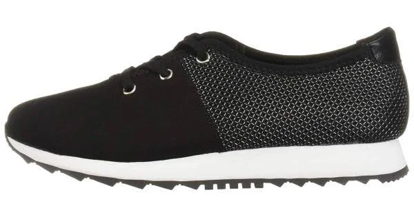 Aerosoles Women's in A Flash Sneaker, Black Fabric, Size 6.5
