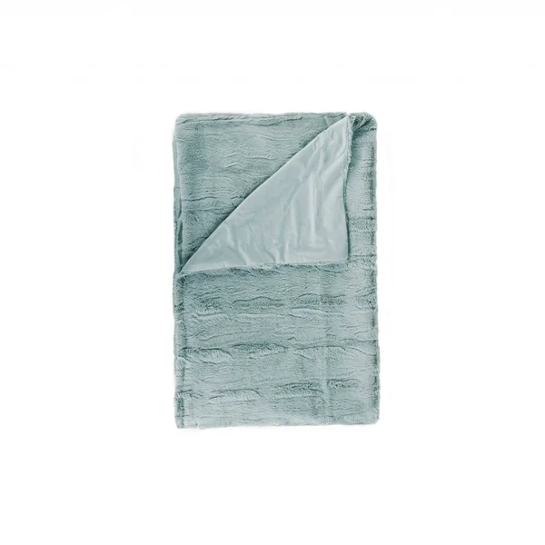 50x22 x 70x22 x 2x22 Grey-White, Faux Fur - Throw