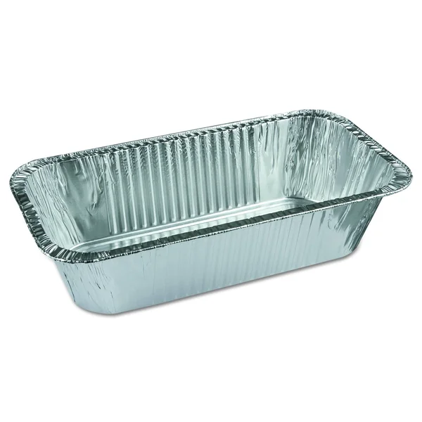 Pactiv Ribbed 1/3-Size Aluminum Bread Pans 1-Comp 8 2/5W x 5 9/10d x 3H 200/Carton