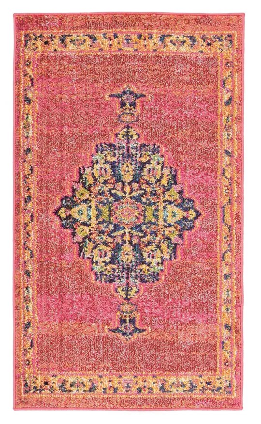 Nourison Passionate PST01 2&2x22 x 7&6x22 Runner Pink Flame Area Rug