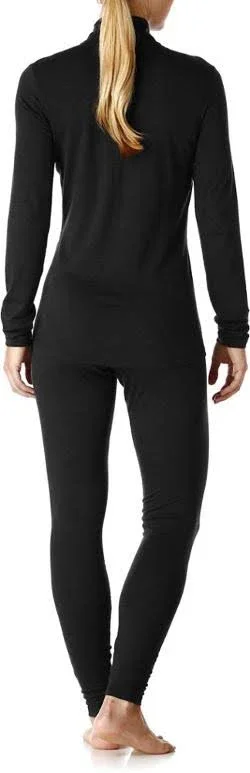 Rei Co-op Women's Merino Midweight Half-Zip Base Layer Top Black L