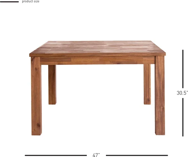 New Pacific Direct Tiburon Square Dining Table - Amber