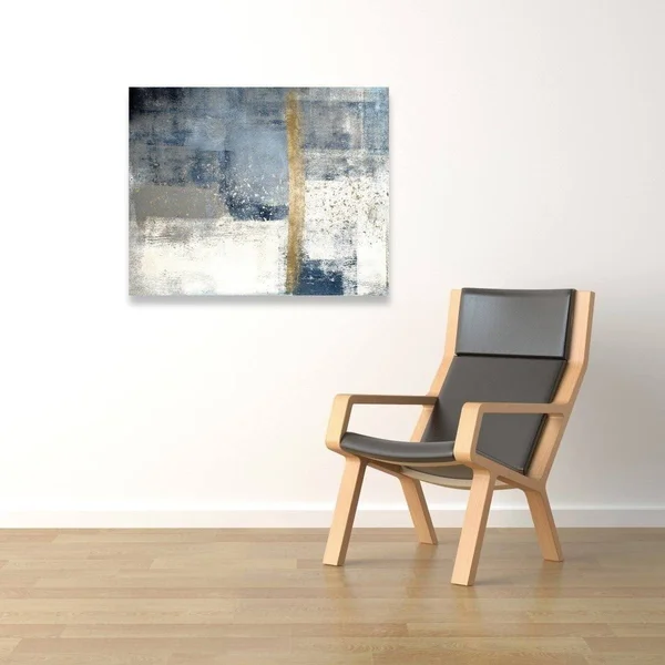 Oliver Gal &In The Mid Summer& Abstract Gallery Wrapped Canvas Art - Blue - Gold, 30 x 36