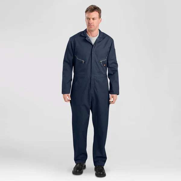 Dickies Men's Big & Tall Deluxe Blended Long Sleeve Coveralls - Dark Navy 4XL - Dark Blue