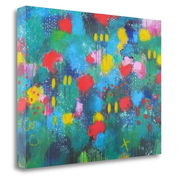 Tangletown Fine Art 'Hide and Seek' Print on Wrapped Canvas - Green