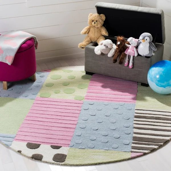Safavieh Kids SFK322A Blue, Pink 2& x 3& Area Rug