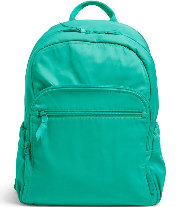 Vera Bradley Campus Backpack, Turquoise Sky-Recycled Cotton