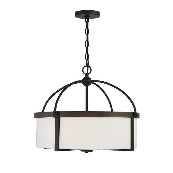 Madison Four Light Pendant Oil Rubbed Bronze with Wood Bronze - Exact Value M70097DG