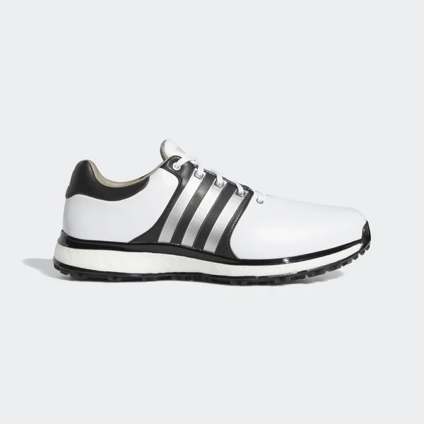 Adidas Tour360 XT Spikeless Golf Shoes - White/Matte Silver/Black 14