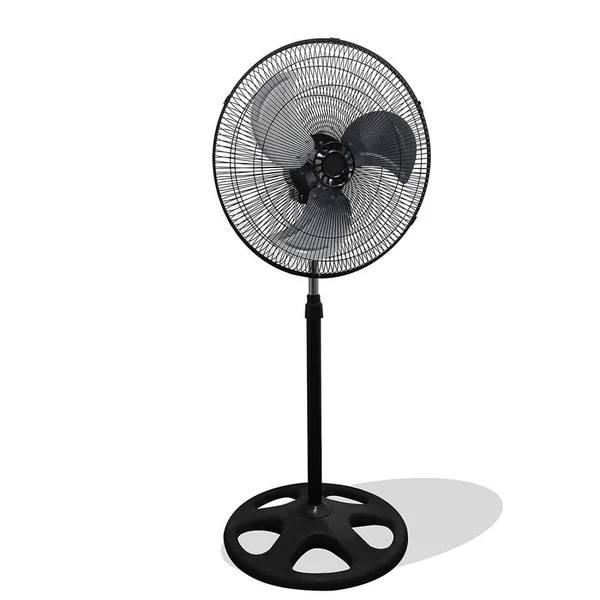Premium Large High Velocity Industrial Floor Fan 18x22 Floor Stand Mount Oscillating - Cool Black & Silver