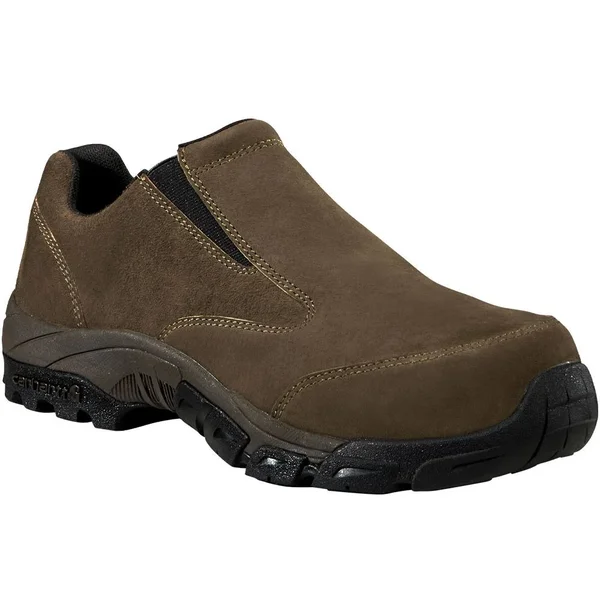 Carhartt Men's Lightweight Suede Slip-On Carbon Nano Toe Work Shoes - Brown
