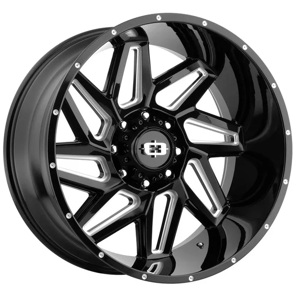 Vision Spyder 361 Wheel 22x12 8x170 Gloss Black Milled -51 mm