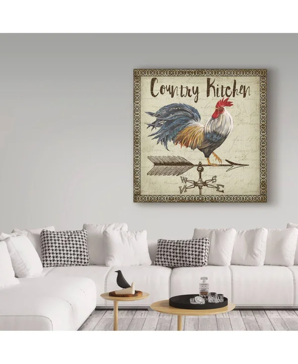 Trademark Fine Art Ali37407-C3535Gg Jean Plout 'Rustic Rooster VANE 3'