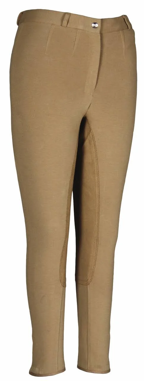 TuffRider Ladies Cotton Figurefit Full Seat Breeches (Long) 24 - White