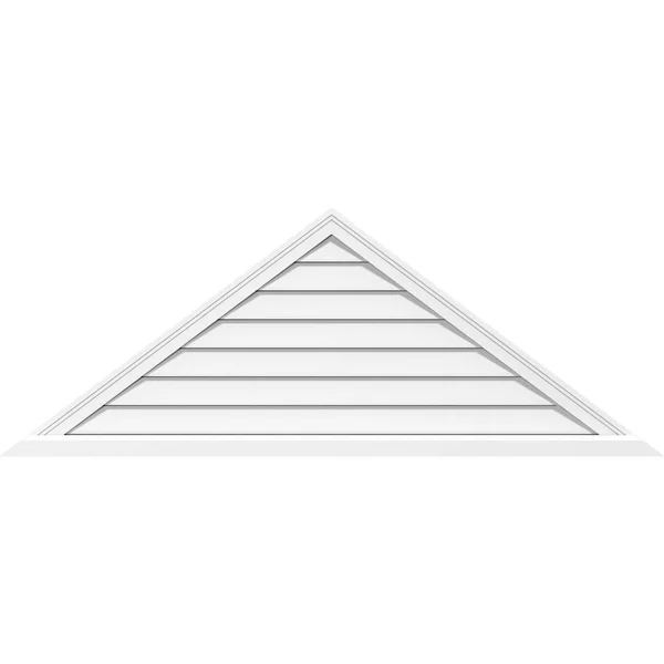 Ekena Millwork GVPTR80X2303SF 80x22W x 23-3/8x22H Triangle Surface Mount PVC Gable Vent 7/12 Pitch: Functional, w/ 2x22W x 2x22P