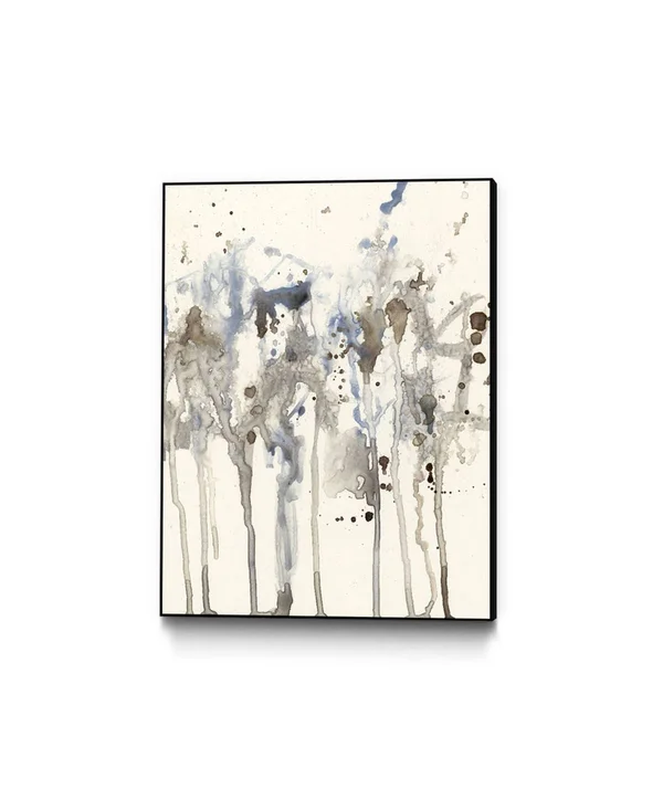 Giant Art 14x22 x 11x22 Neutral Splash I Art Block Framed Canvas - Tan