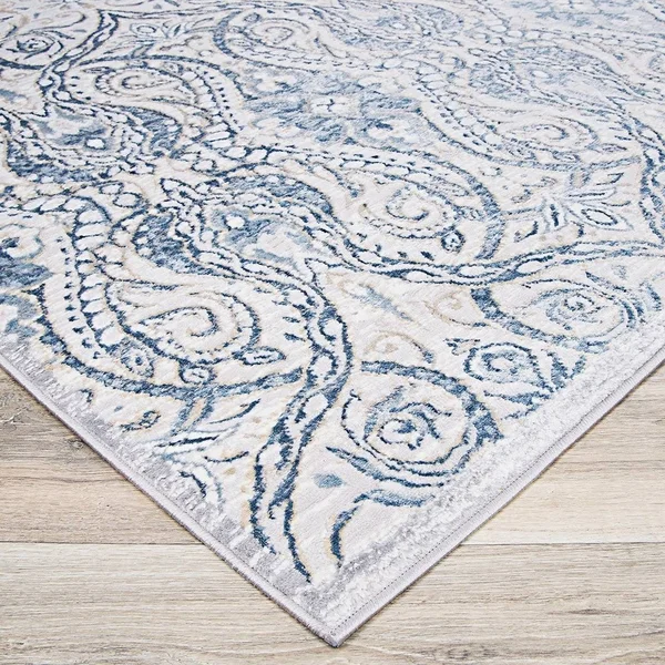 Larache Interlace Area Rug - 9&10x22 x 13&2x22 - Gray-Ivory