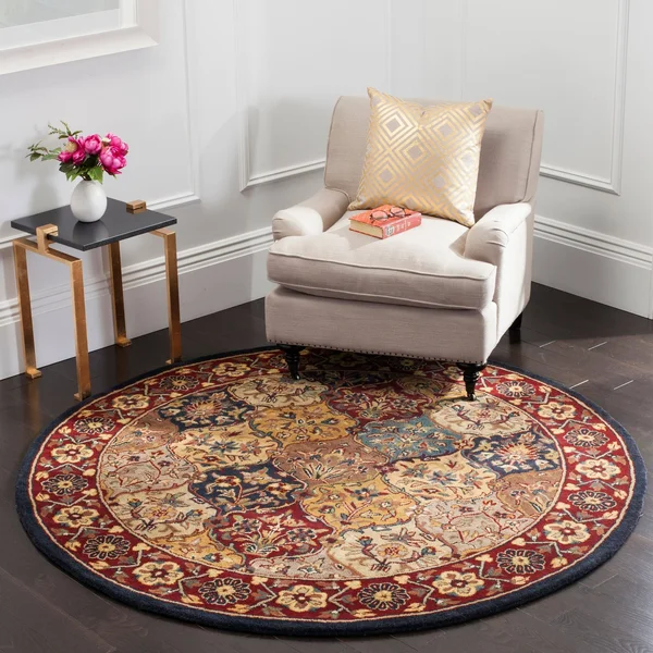 Safavieh Heritage Multi/Red 8 ft. x 8 ft. Round Area Rug