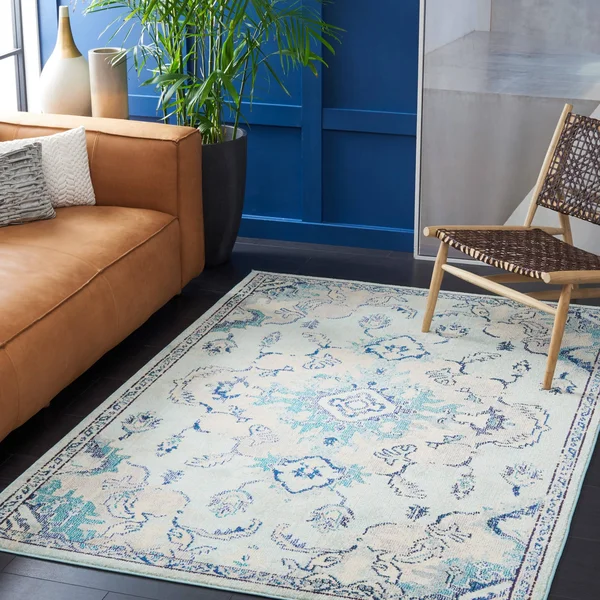 5&3x22 x 7&6x22 Rectangular Area Rug - Teal, Safavieh