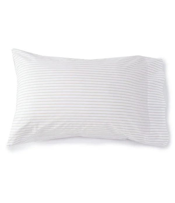 Ralph Lauren Prescott Stripe Flat Sheet, Queen - Summer Blue/White