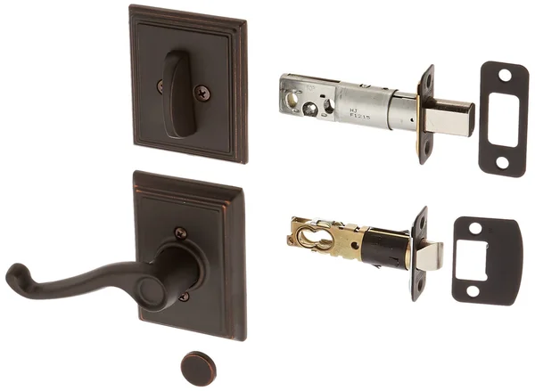 Schlage F59 Flair with Addison Rose Left Hand Interior Active Trim Aged Bronze Finish