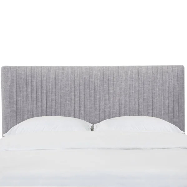 Layla King Pleated Headboard - Quick Ship - Gray
