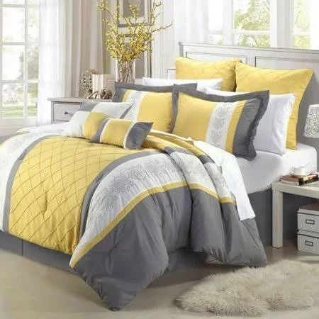 Red Barrel Studio Green River 12 Piece Comforter Set - Yellow