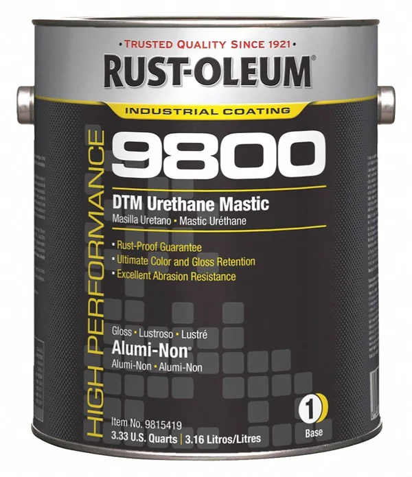 Rust-Oleum 9815419 9800 Urethane Mastic, Alumi-NON, 1 gal.