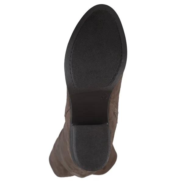 Journee Collection &Sana& Women's Faux Suede Regular and Wide Calf Tall Round Toe Boots - Size: 10 Medium Width/Medium Calf, Blac