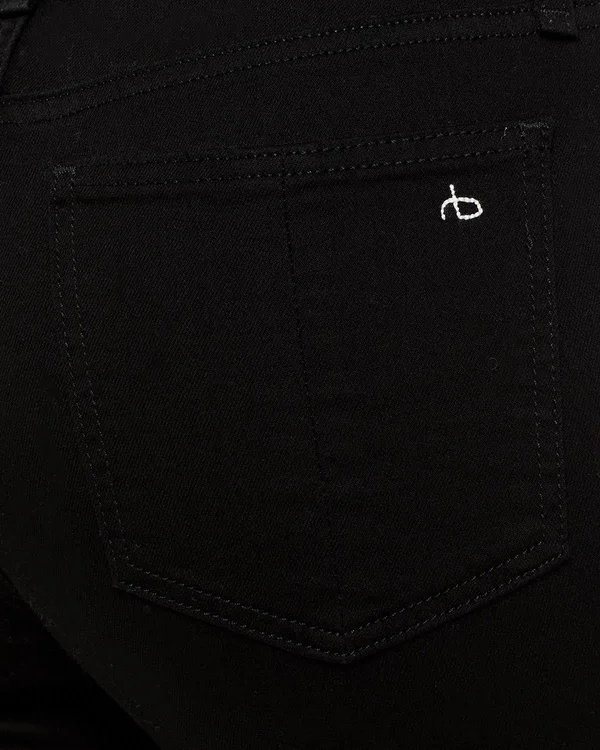 Rag & Bone/JEAN Nina High Rise Skinny Jeans No Fade Black 32